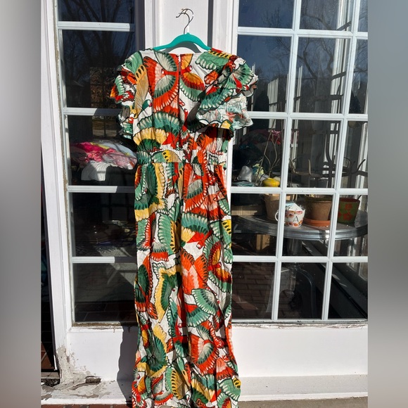 Anthropologie FARM Rio Ruffle Sleeve Linen Jumpsuit - Picture 8 of 10